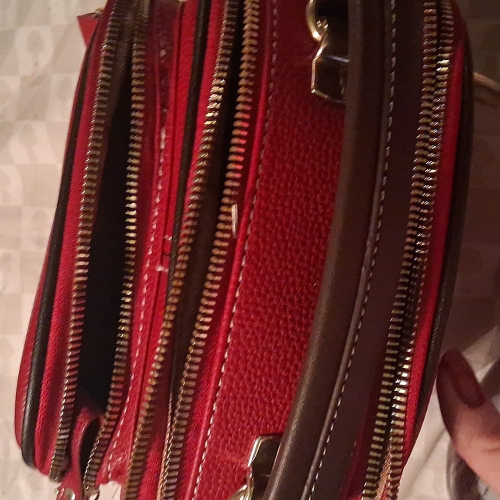 Red Leather Women Bag - Picture 6 of 6